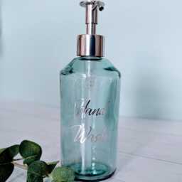 Aqua Marine Glass Soap Dispenser - thumbnail 2