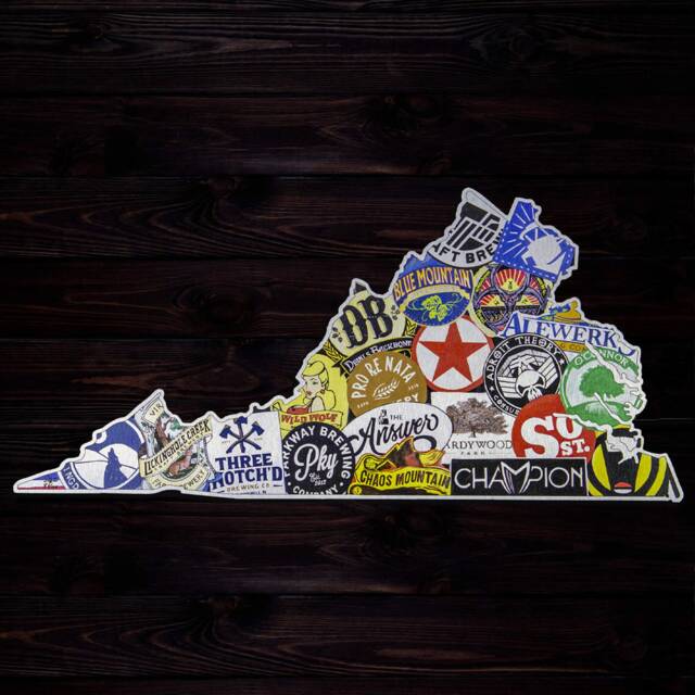 Virginia Is For Lagers - Craft Beer Signs Map, Bonus Room, Game Wall Art, Decor, Bar Man Cave - image 1