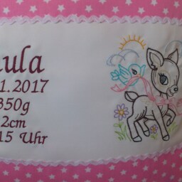 Pillow With Name For Birth - Baby Fawn - thumbnail 4
