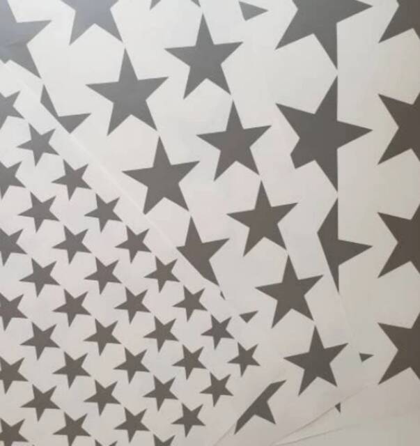 Silver Star Stickers - Silver Wall Stars, Sticker Decoration, Nursery Decor, Kids Space Magic Bedroom, Home Decor Removable Vinyl Stars - image 1
