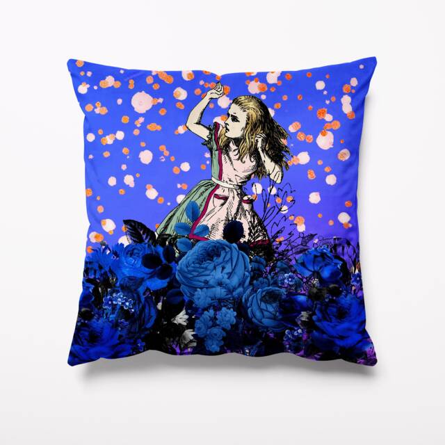 Alice in Wonderland Garden Cushion - Waterproof Outdoor Water Resistant Cushions Pillows 18 - image 1