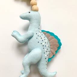 Dinosaur Stroller Toy, Dinosaur Mobile, Accessories, Montessori Toys, Pram Nobile, Baby Shower Gift - thumbnail 3