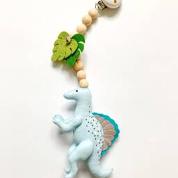 Dinosaur Stroller Toy, Dinosaur Mobile, Accessories, Montessori Toys, Pram Nobile, Baby Shower Gift - thumbnail 2