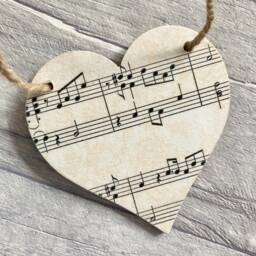 Music Themed Bunting, Wooden Garland For Musician, Wall Decoration Theatre Lover, Musical Gifts - thumbnail 3