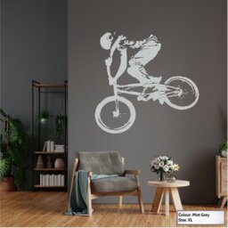 Bmx Sticker, Vinyl Wall Art Sticker, Transfer, Mural, Stencil, Easy To Apply, Instructions Included - thumbnail 3