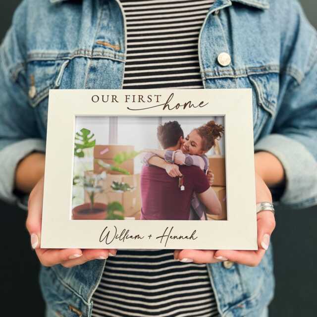 Personalised First Home Gift - Our New Together Photo Frame Housewarming For Couples, Moving in Present, Engraved Picture - image 1