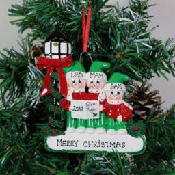 Personalized Carolers Family Christmas Ornament, Keepsake Tree Decoration - thumbnail 3