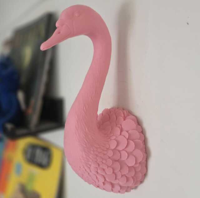 Swan Wall Mount - Animal Home Decor 3D Printed - image 1
