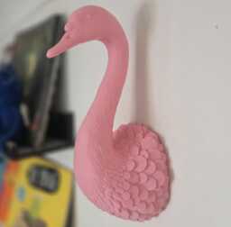 Swan Wall Mount - Animal Home Decor 3D Printed - thumbnail 1