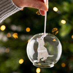 Personalised Memorial Pet Glass Dome Bauble - thumbnail 3