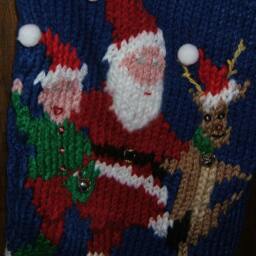 Personalized Hand Knitted Christmas Stocking - thumbnail 2