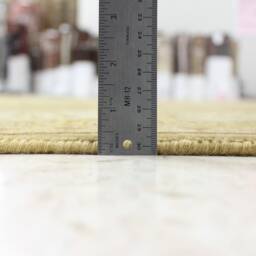 One-Of-A-Kind Handmade 9'5 X 12'5 Indo Fab Oriental Rug Hand-Knotted Gold-Beige Area A104310 - thumbnail 4