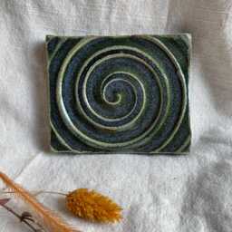 Green Soap Dish, Rectangular Bathroom Tray, Handmade Kitchen Pottery, Household Holder, Thrown Textured Dishes - thumbnail 3