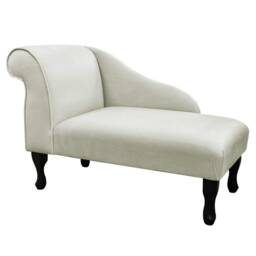 Handmade Cream Velvet Mini Chaise Longue Small Sofa Daybed - thumbnail 2