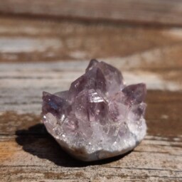 Hand Carved Round Amethyst Geode Blue Chalcedony Crystal, Aesthetic Decor Stone - thumbnail 4