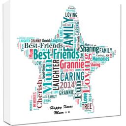 Free Delivery Star Word Art Printed & Framed On Canvas, Ready To Hang - thumbnail 3