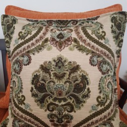 Handmade Burlap Pillow Cover, Vintage Fabric Decorative Pillowcase, 20''x20'' - thumbnail 3