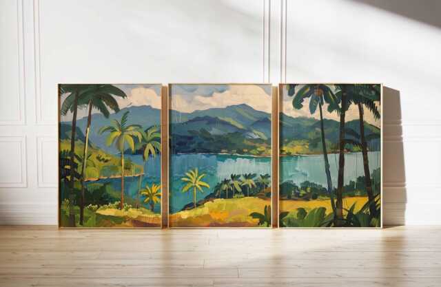 Set Of 3 Costa Rica Posters, Central America Travel Prints, Wall Art, Landscape Decor, Gift, Adventure Prints - image 1