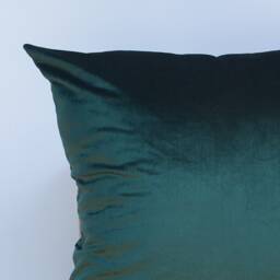 Bella Plain Velvet Extra-Large Cushion. Green Supersoft Chenille. Modern & On-Trend Home Accessory. 23X23 - thumbnail 3