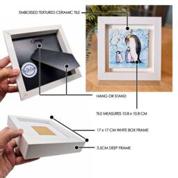 Penguin Wall Art Framed Housewarming Birthday Gift Home D??cor Picture Bird - thumbnail 2