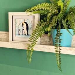 Penguin Wall Art Framed Housewarming Birthday Gift Home D??cor Picture Bird - thumbnail 3