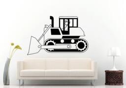 Mechanical Bulldozer Digger Big Tires Farmer Vehicle Work Boys Room Kids Children Toddler Wall Decal Vinyl Sticker Mural Decor L1105 - thumbnail 1