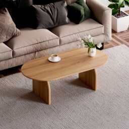 Unique Coffee Table Furniture - Modern Oak Coffee Table Scandi Original -Wooden Table-Living Room - thumbnail 3