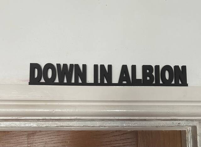 Down in Albion Door Sign For Babyshambles & Pete Doherty Fans Wall, Shelf Or Doorframe Topper