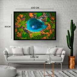 Handmade Preserved Moss Wall Art, Framed & Resin River Panel, Mermaid Coastal Nature Decor - thumbnail 4