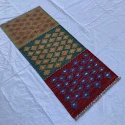 2x4.6 Turkmen Kilim Rug Handwoven Wool Hallway Rug, Vegetable Dye - thumbnail 4