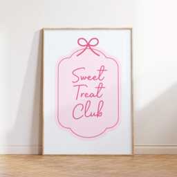 Sweet Treat Club Pink Poster Girly Bakery Kitchen Art Print - thumbnail 3