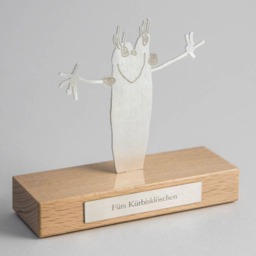 Handmade Silver Personalized Single Figured Tabletop Sculpture, Gifts From Your Child's Art, Unique Gift - thumbnail 3