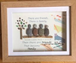 Friends Pebble Art - Friends Are Part Of The Family Design - thumbnail 1