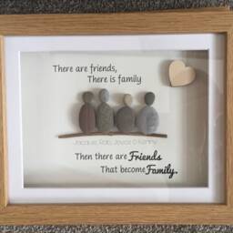 Friends Pebble Art - Friends Are Part Of The Family Design - thumbnail 2