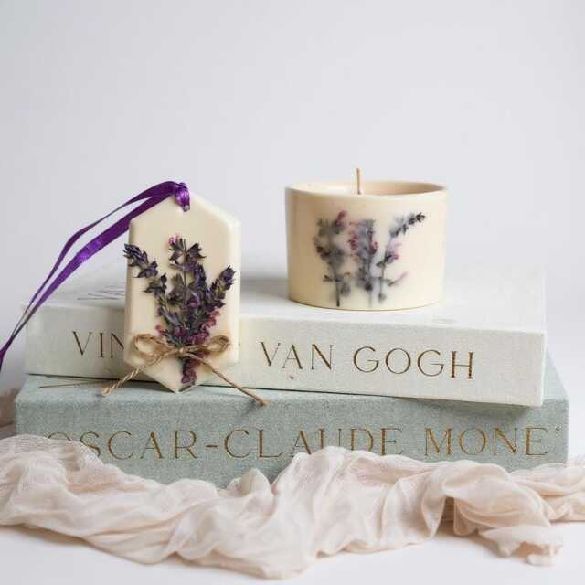 Birthday Gift Box, Lavender Candle, Ideas For Women, Candle Set, Unique Gifts Her, Candle in A Box, Gift Set Her, Vegan - image 1