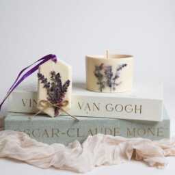 Birthday Gift Box, Lavender Candle, Ideas For Women, Candle Set, Unique Gifts Her, Candle in A Box, Gift Set Her, Vegan - thumbnail 1