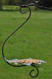 Oak Leaf Bird Feeder in Patinated Stainless Steel - thumbnail 4