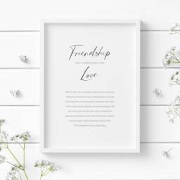 Friendship Has Turned Into Love Print - Far From The Madding Crowd Wall Art Romantic Wedding Gift Marriage Reading Unframed - thumbnail 1