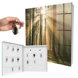 Forest Light Key Cabinet For Home, Green Box Wall, Photographic Nature, Lovers Of Nature & Silence - thumbnail 2