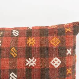 Kilim Lumbar Pillow Cover Turkish Bohemian Cushion - 12x24 - thumbnail 2