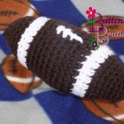 Baby Lovey/Crochet Plush Football Fleece Security Blanket Snuggle Shower Gift - thumbnail 3