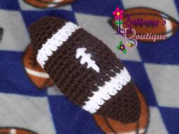 Baby Lovey/Crochet Plush Football Fleece Security Blanket Snuggle Shower Gift