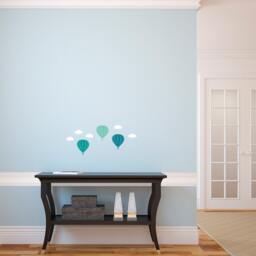 Hot Air Balloons & Clouds Kids Room - Wall Decal Custom Vinyl Art Stickers - thumbnail 2