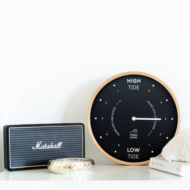 Black Wood Tide Clock Custom - image 1