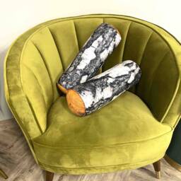 Birch Tree Log Pillow Woodland Decor Bolster Cushion - thumbnail 3