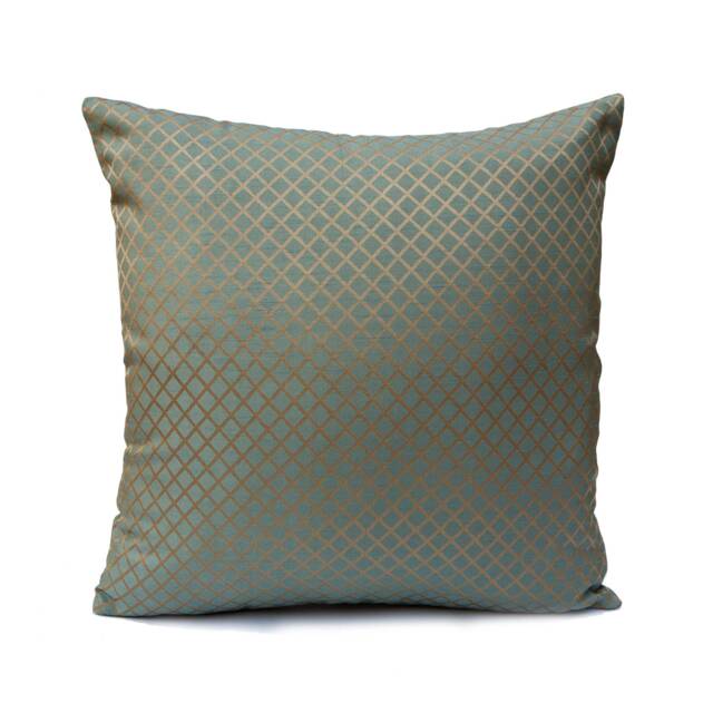Blue & Beige Pillow Cover, Throw Decorative Cushion Covers, Pillowcase, Accent Pillow, Toss Silk Blend - image 1