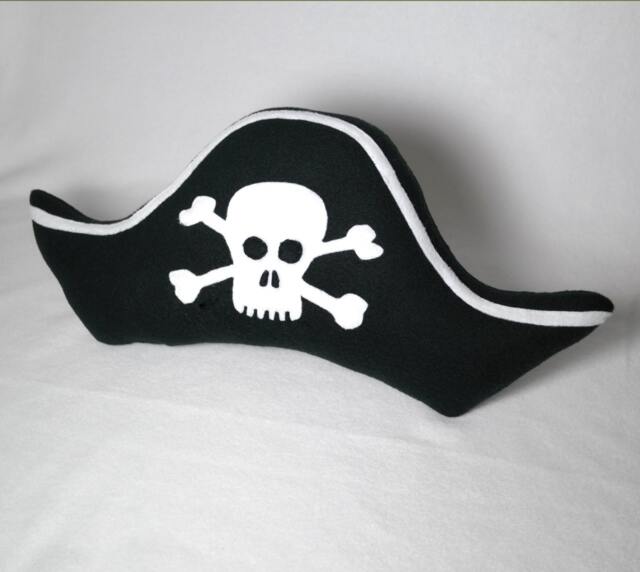 Pirate Pillow Captain Skull & Crossbone Hat Handmade Decorative - image 1