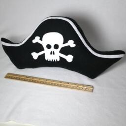 Pirate Pillow Captain Skull & Crossbone Hat Handmade Decorative - thumbnail 2