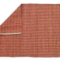 Handmade Red Jute Dhurrie Rug Eco-Friendly Indoor/Outdoor Floor Covering - thumbnail 3