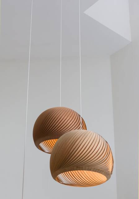 Wood Pendant Light - Decorative Lampshade Fall Home Decor Ceiling Lamp For Improvement Bamboo Japandi Chandelier Wind - image 1